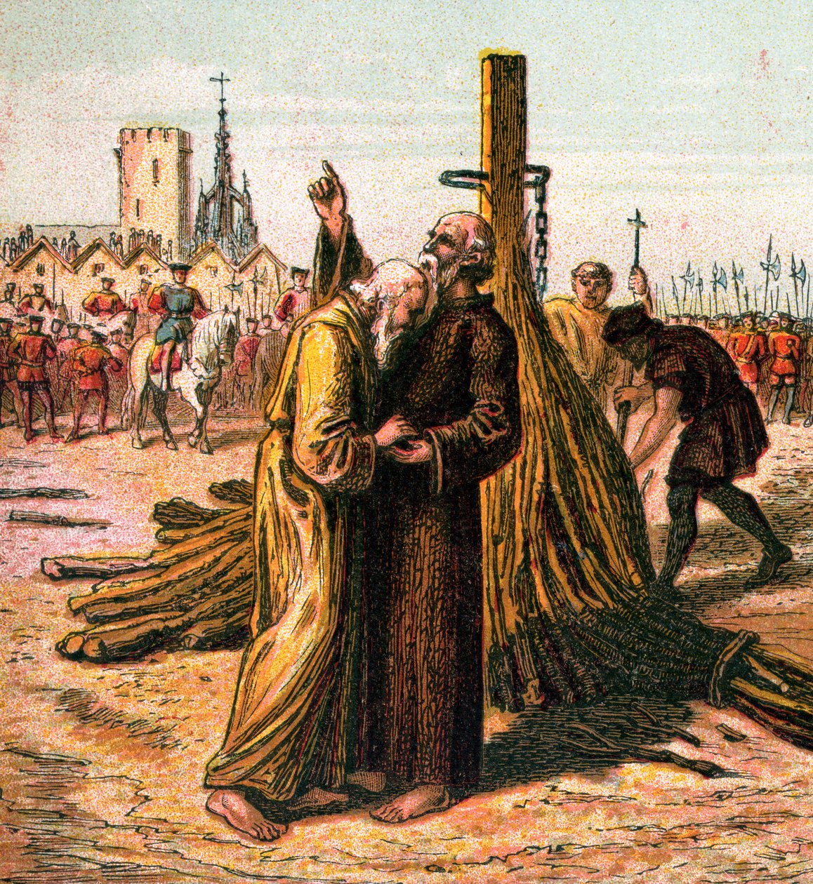 Tod von Ridley und Latimer, 1555, um 1850 von Unbekannt