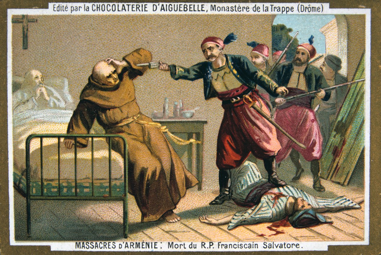 Tod des ehrwürdigen Vaters Salvatore, eines Franziskanermönchs, 1895 von Unbekannt