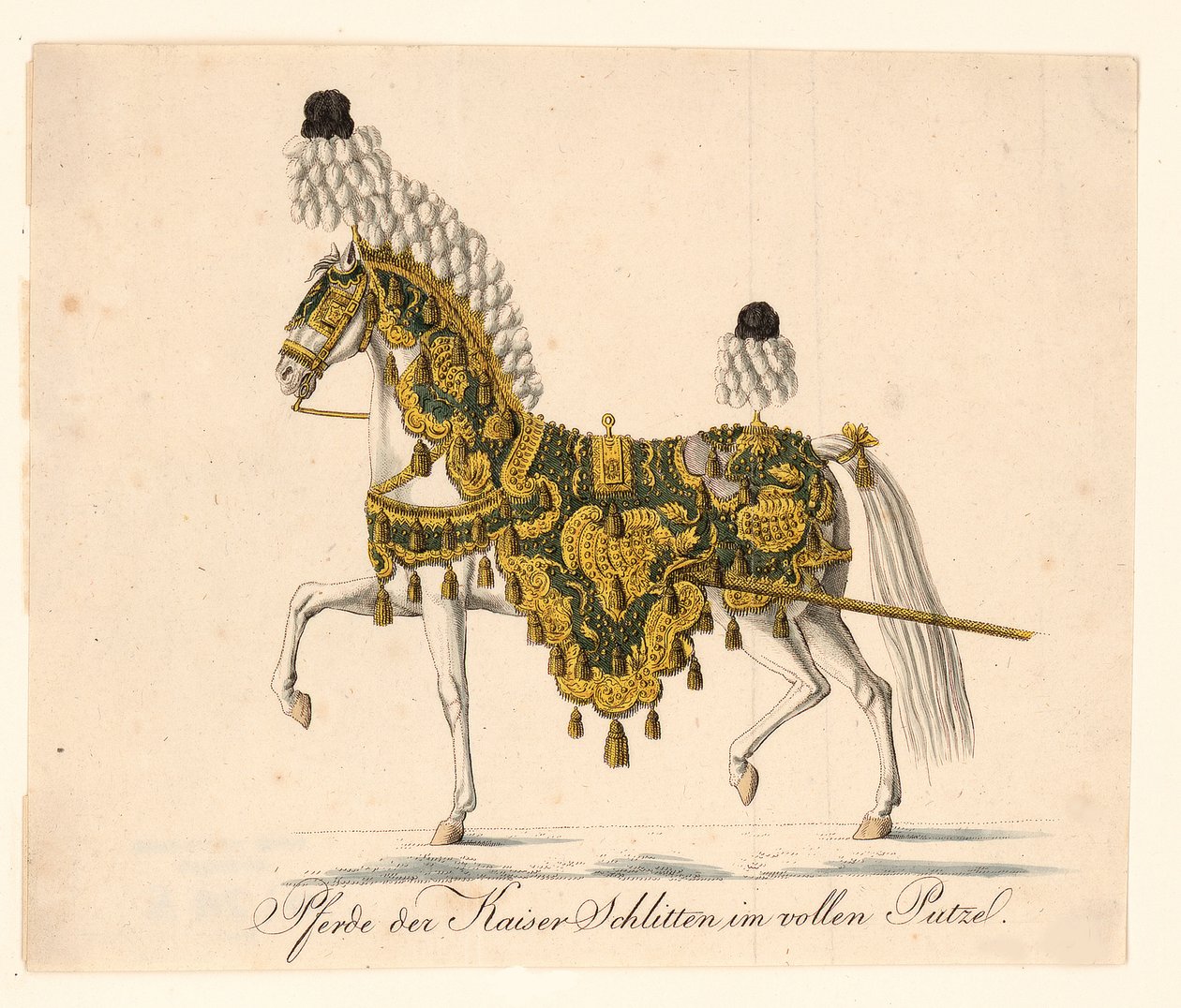 Dekorierte Pferdegeschirre der kaiserlichen Zeremonienkutschen, 1815 von Unbekannt