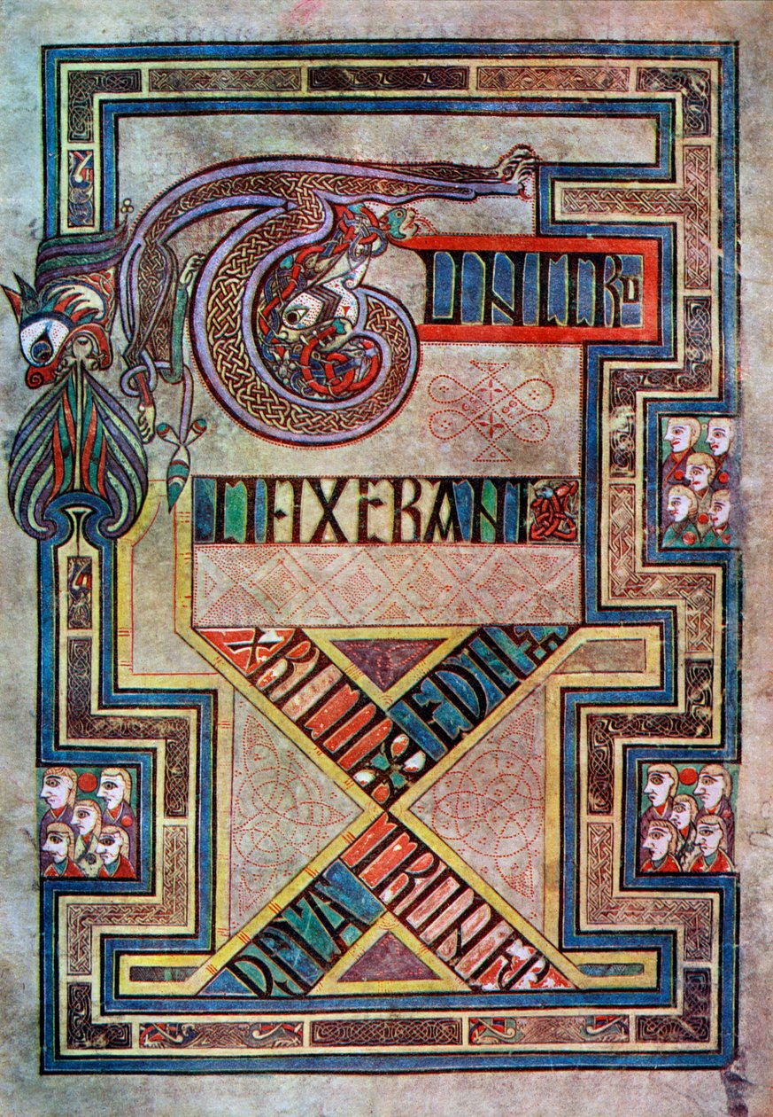 Geschmückte Seite, 800 n. Chr., 20. Jahrhundert von Unbekannt