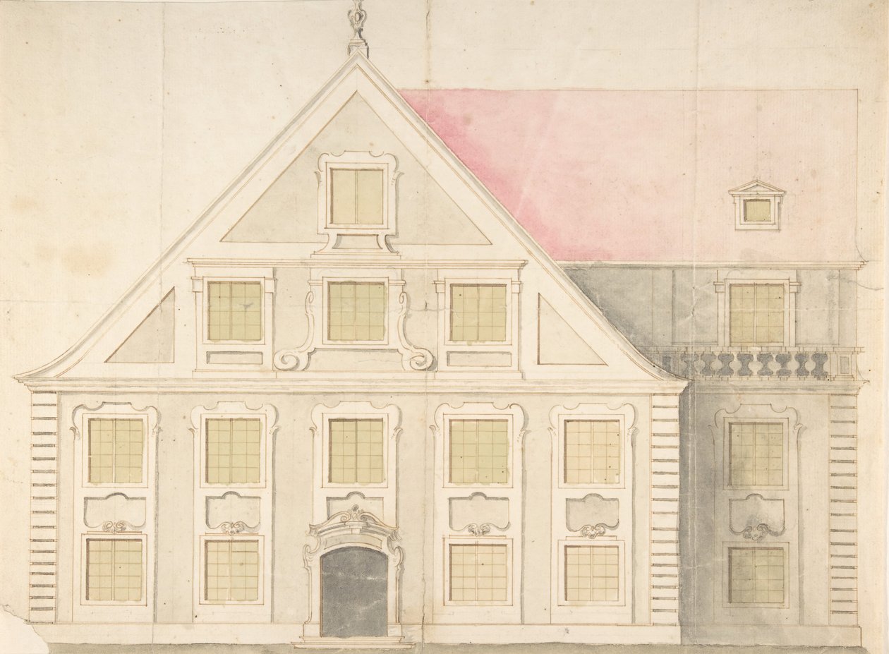 Entwurf für eine Hausfassade von Unbekannt