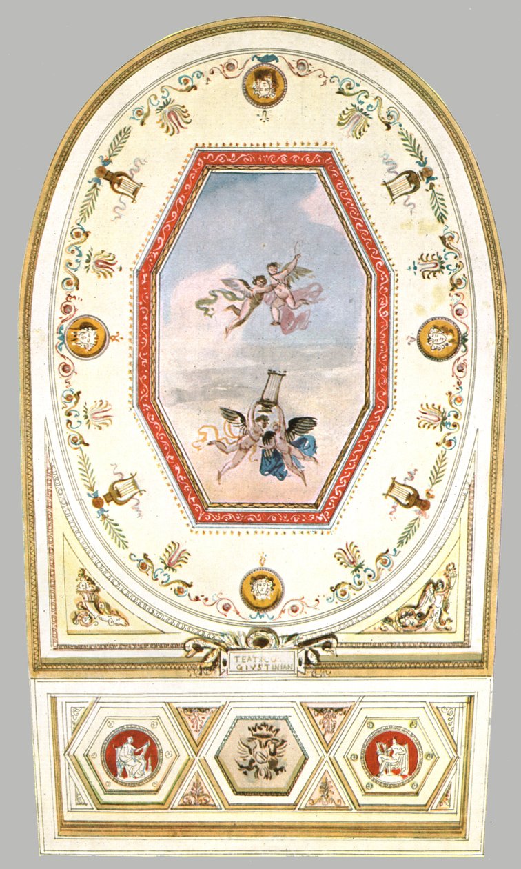 Entwurf für eine Decke in einem Theater, Italien, 1928 von Unbekannt