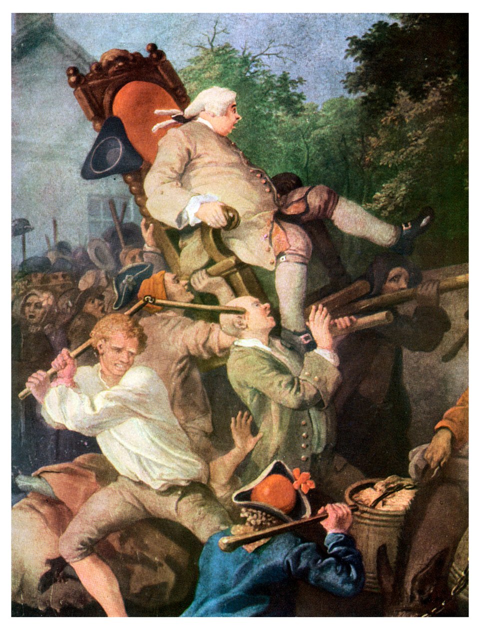 Detail von Chairing the Member, von William Hogarth von Unbekannt
