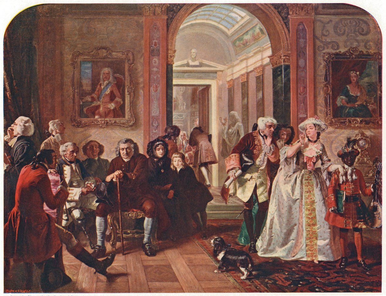 Doktor Johnson im Vorzimmer von Lord Chesterfield, wartet auf eine Audienz, 1748 von Unbekannt