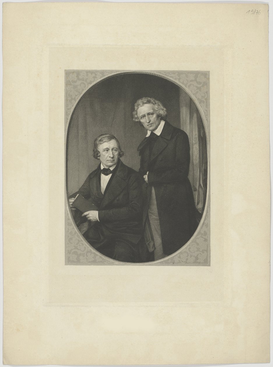 Doppelporträt der Brüder Grimm, ca. 1845 von Unbekannt