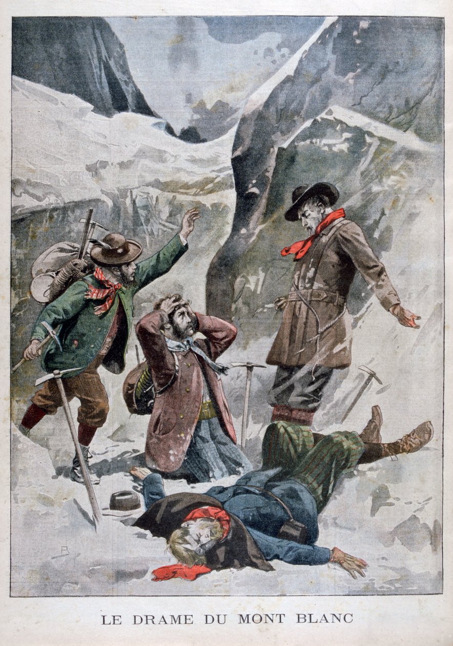 Drama am Mont Blanc, Alpen von Unbekannt