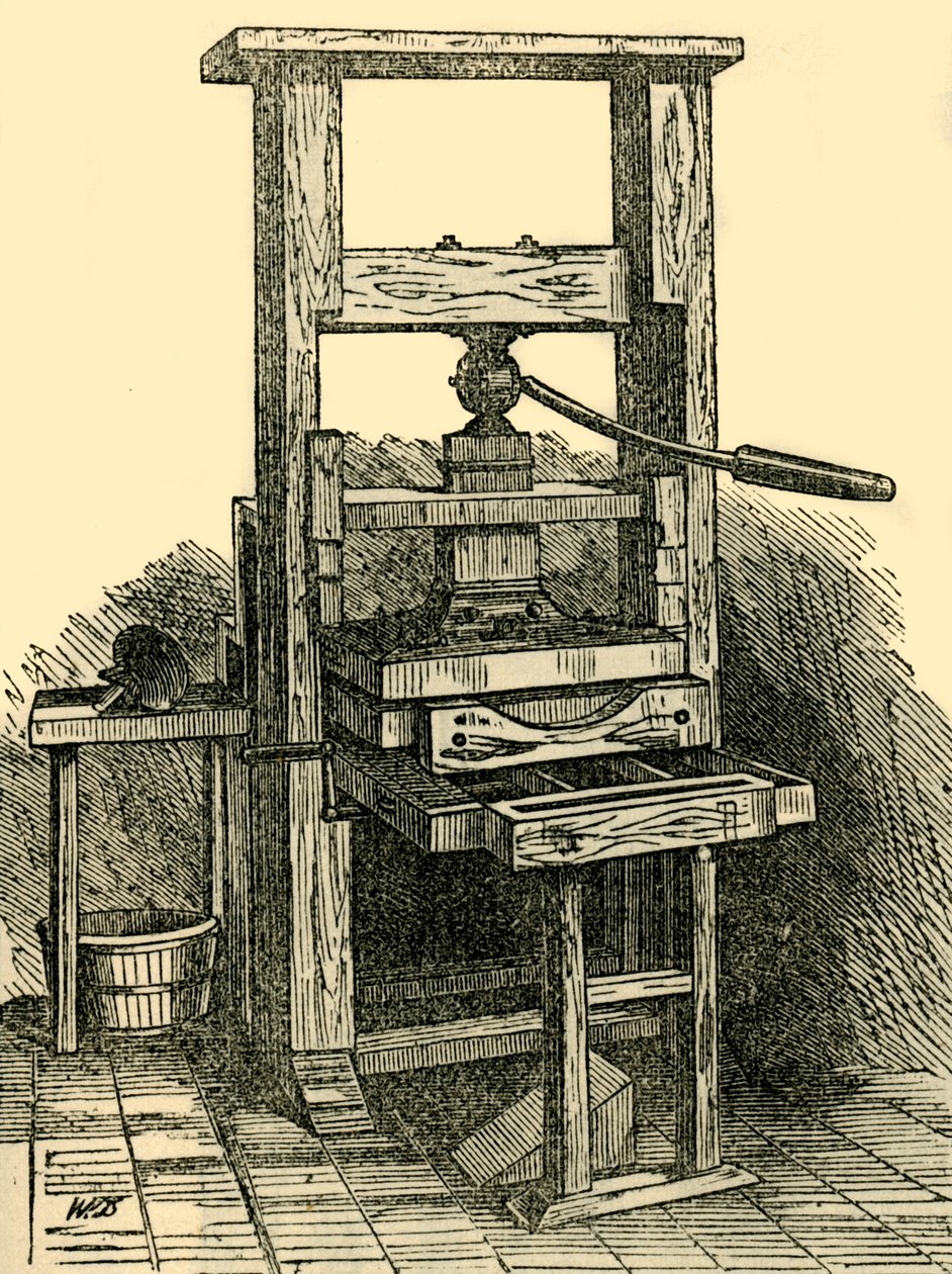 Duplikat der Franklins Presse, 1881 von Unbekannt