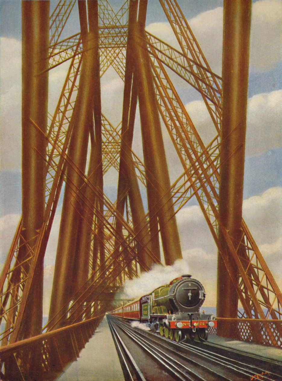 East Coast Express überquert die Forth Bridge, 1926 von Unbekannt
