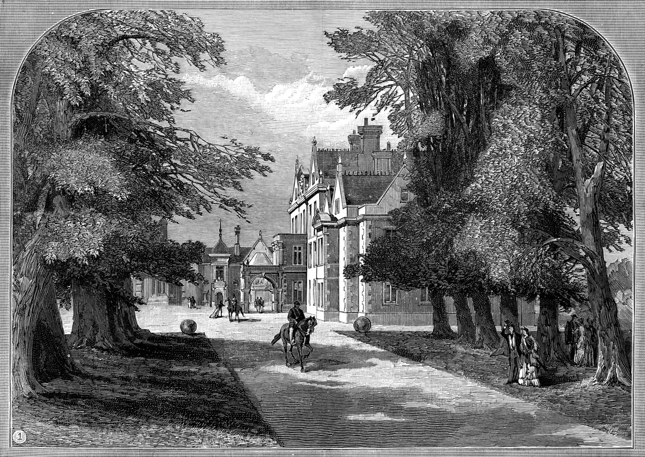 Ostfront und Haupteingang, Sandringham, Norfolk, 1887 von Unbekannt