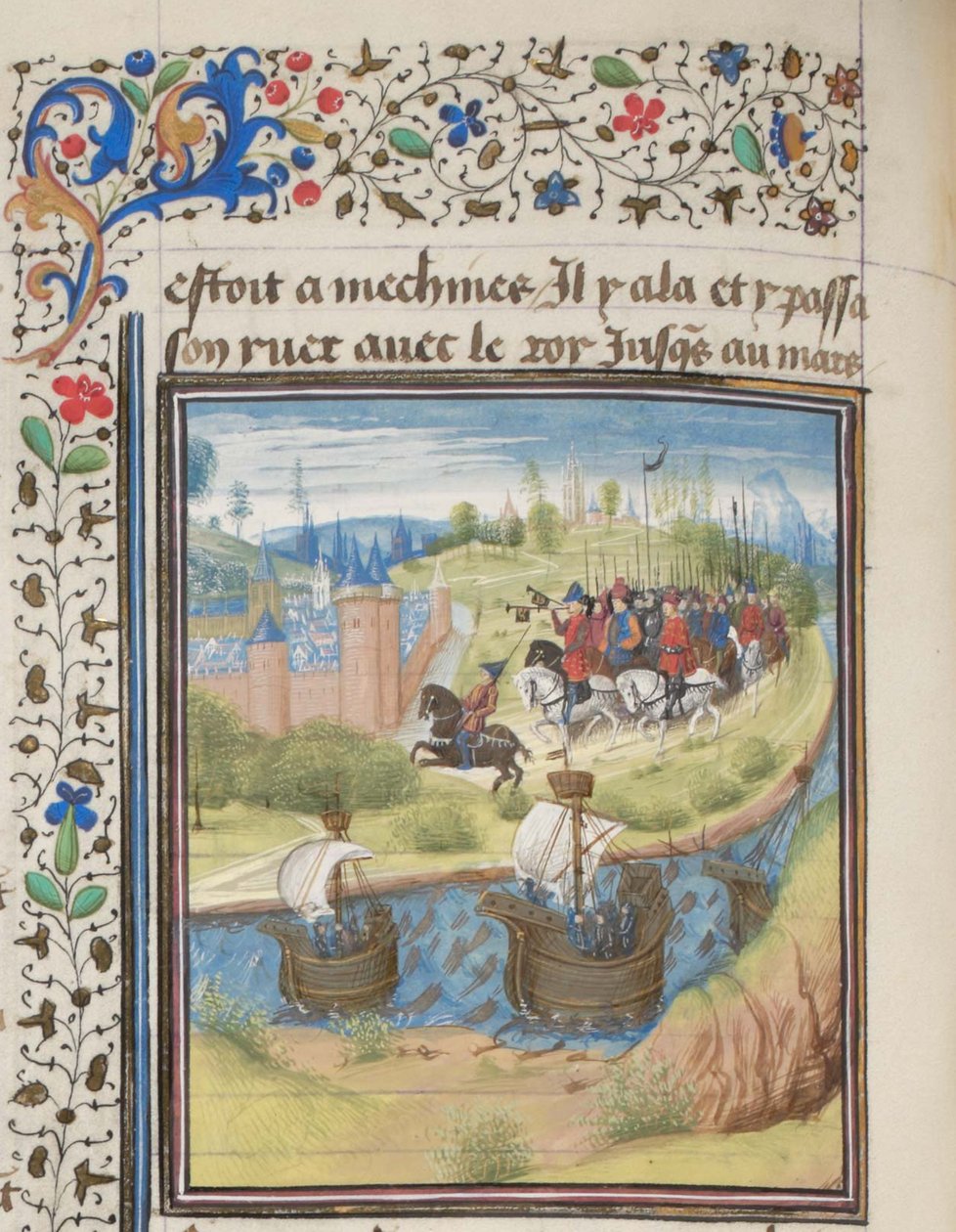 Der englische König Richard I. Löwenherz eroberte 1191 die Insel Zypern. Miniatur aus der Historia von Wilhelm von Tyrus von Unbekannt