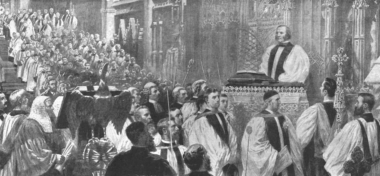 Inthronisation von Dr. Temple als Erzbischof in der Kathedrale von Canterbury, 8. Januar 1897, 1901 von Unbekannt