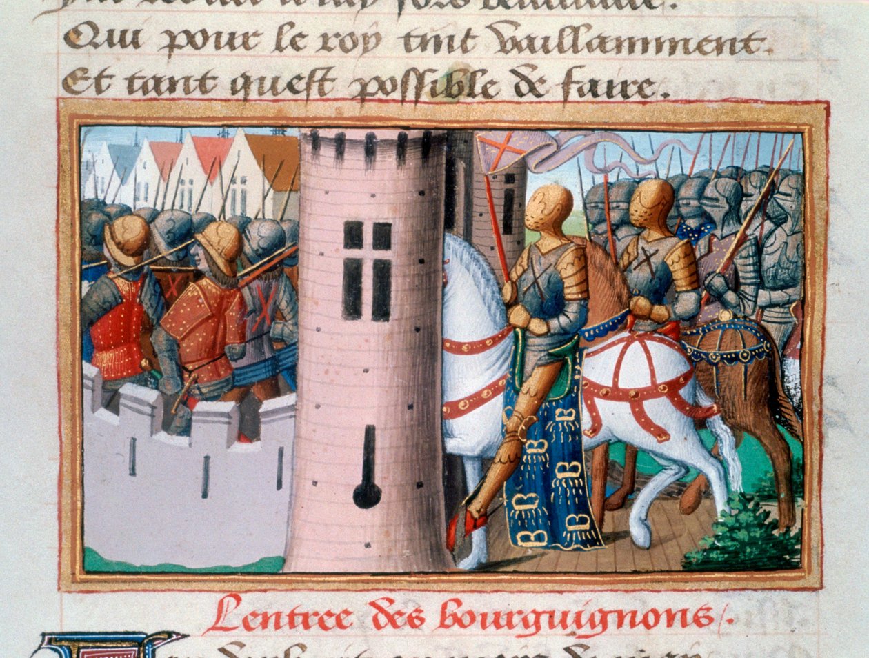 Einzug der Burgunder in Paris, Mai 1418, 1484 von Unbekannt