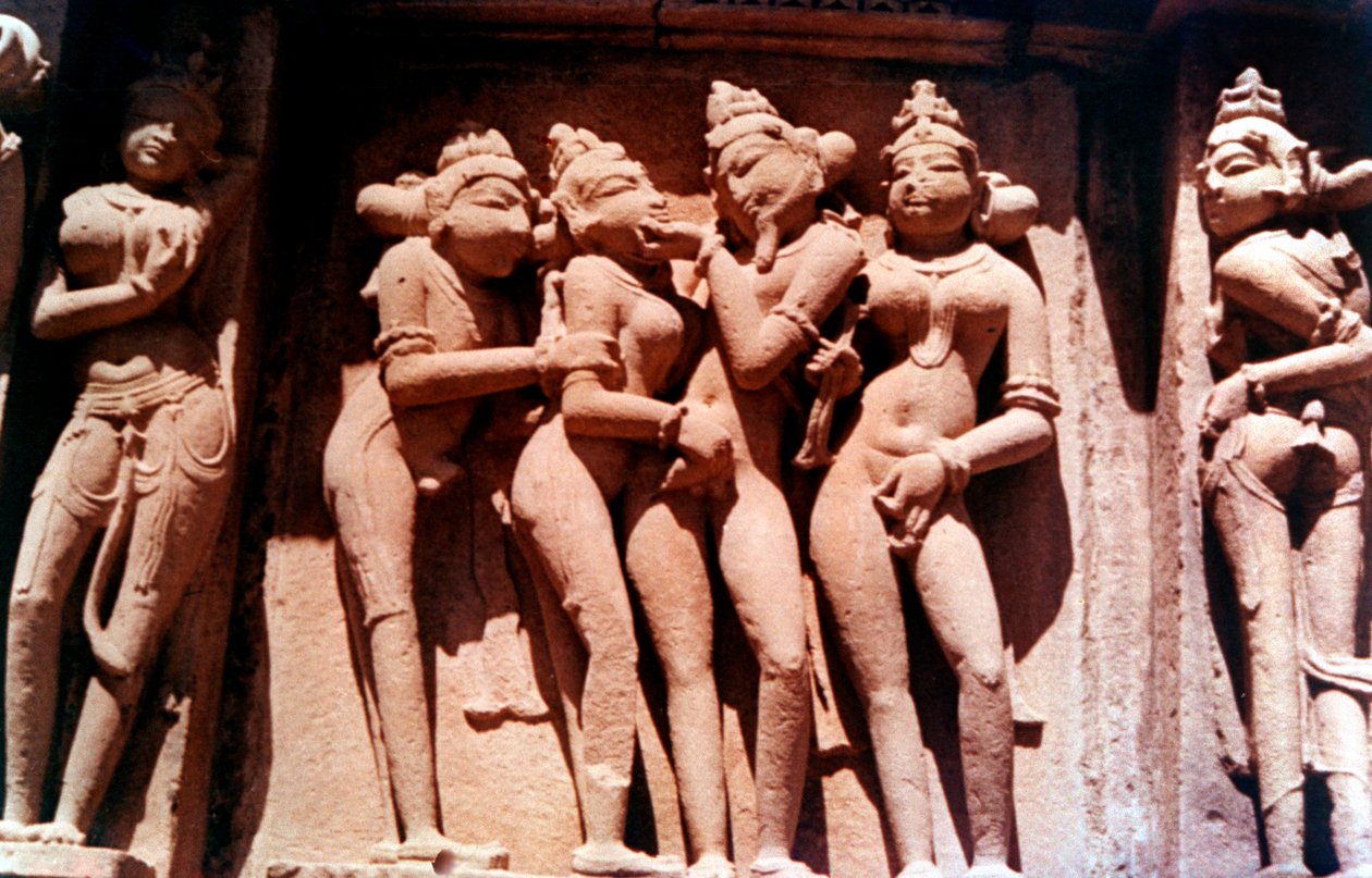 Erotische Skulptur, Hindu-Tempel, Khajuraho, Indien, 950 - 1050 von Unbekannt
