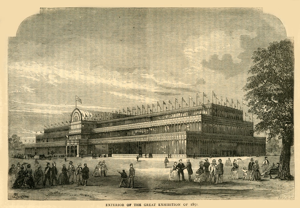 Außenansicht der Großen Ausstellung von 1851, ca. 1876 von Unbekannt