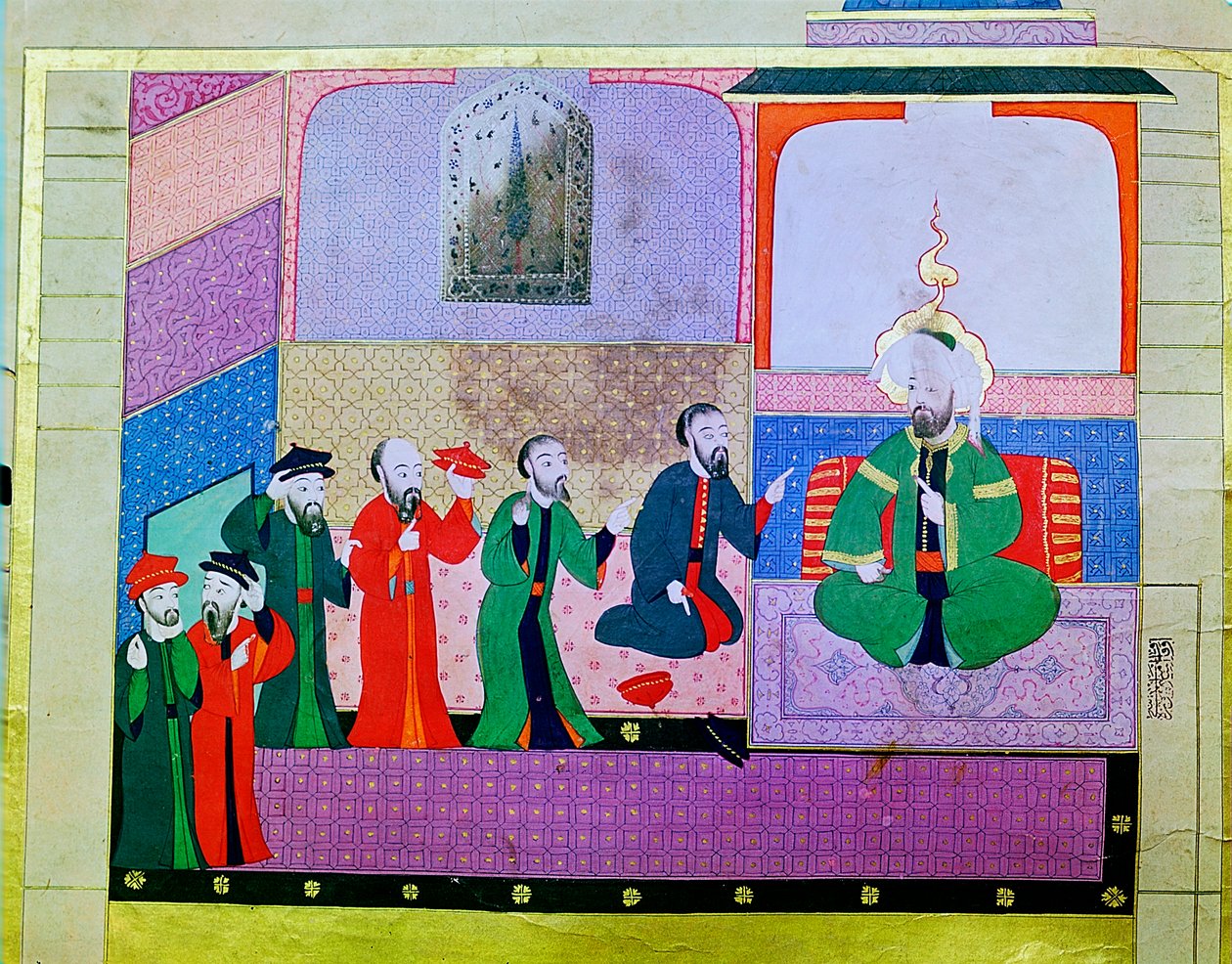 Ezechiel prophezeit den Ältesten Israels während der Gefangenschaft in Babylon, ca. 600 v. Chr., 16. Jahrhundert von Unbekannt