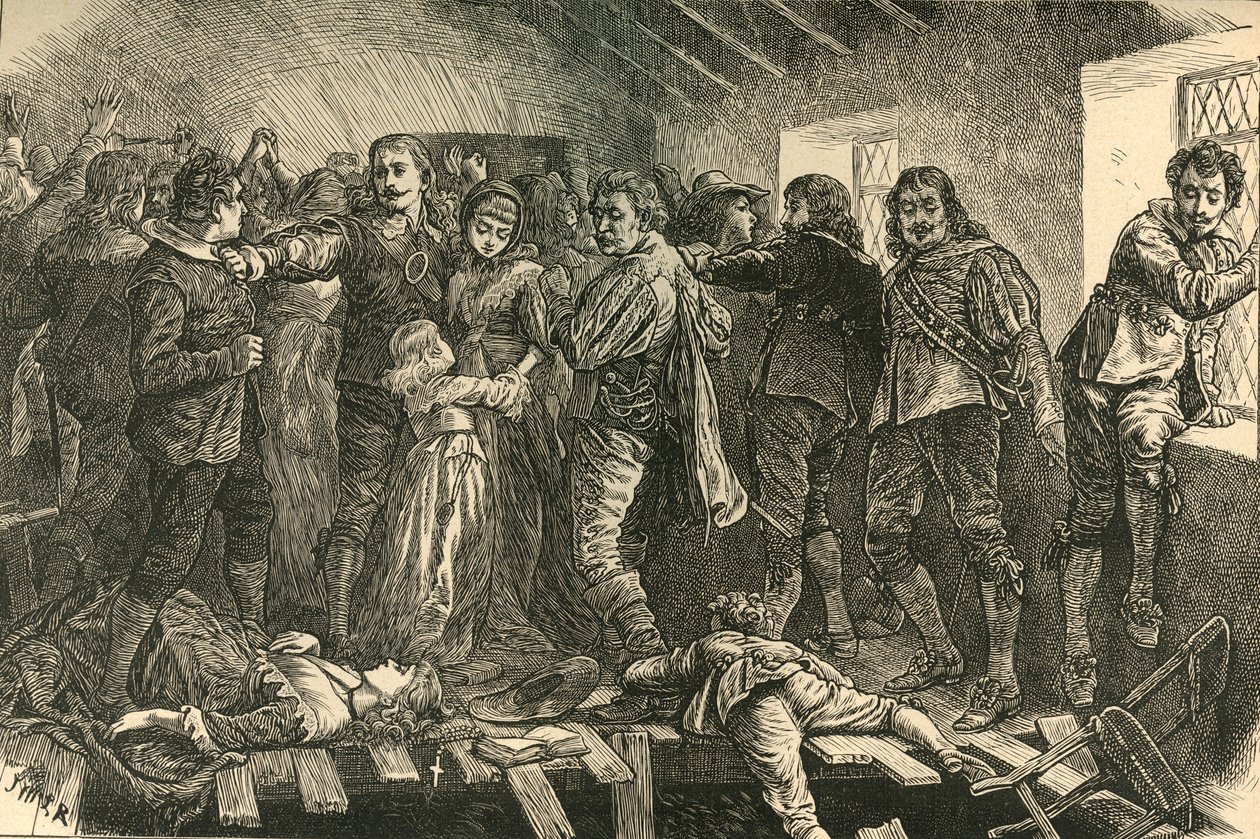 Einsturz der Kapelle in Blackfriars, 1623, 1897 von Unbekannt