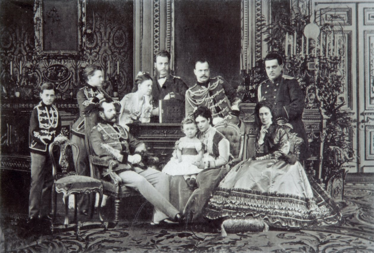 Familienporträt von Zar Alexander II. von Russland von Unbekannt