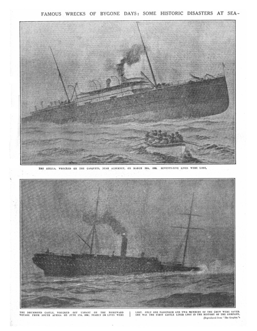 Berühmte Wracks vergangener Tage: Einige historische Katastrophen auf See, 20. April 1912 von Unbekannt