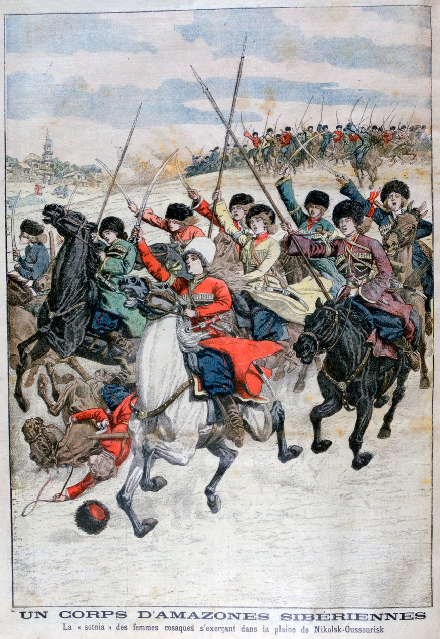 Weiblicher sibirischer Kosaken-Kavalleriekorps, Russisch-Japanischer Krieg, 1904 von Unbekannt