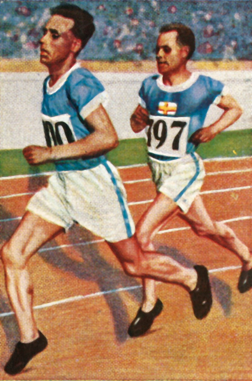 Finnische Läufer Ville Ritola und Paavo Nurmi, 1928 von Unbekannt