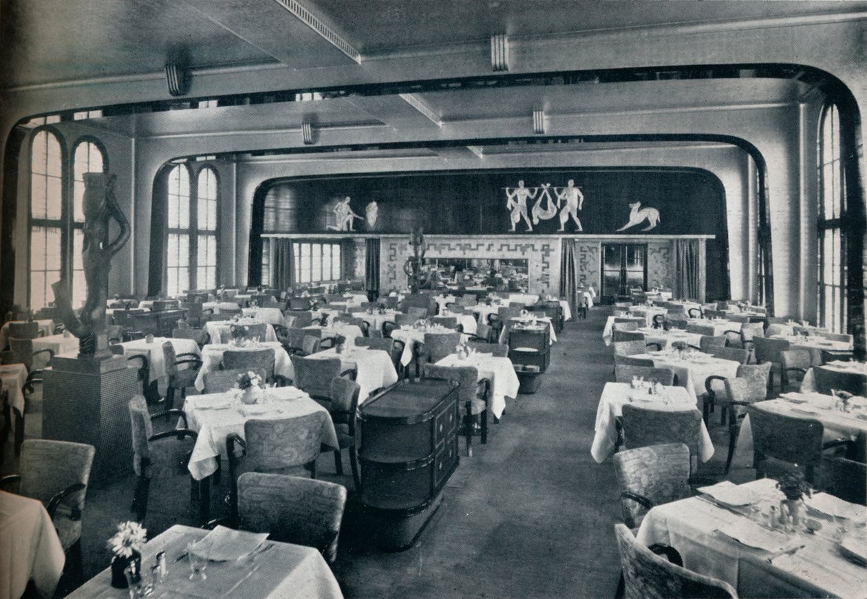 Erste Klasse Speisesaal an Bord der Victoria, 1931 von Unbekannt