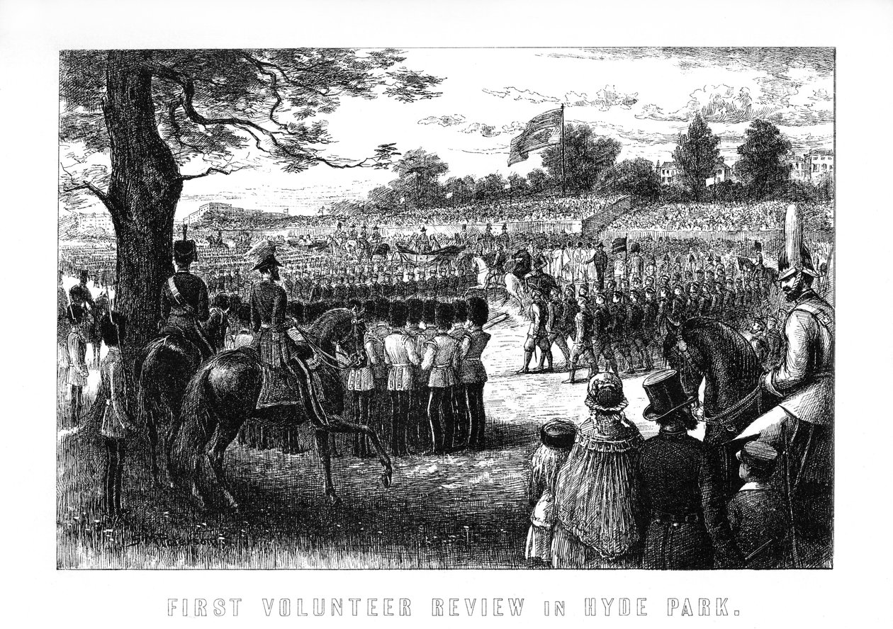 Erste Freiwilligenüberprüfung im Hyde Park, London von Unbekannt