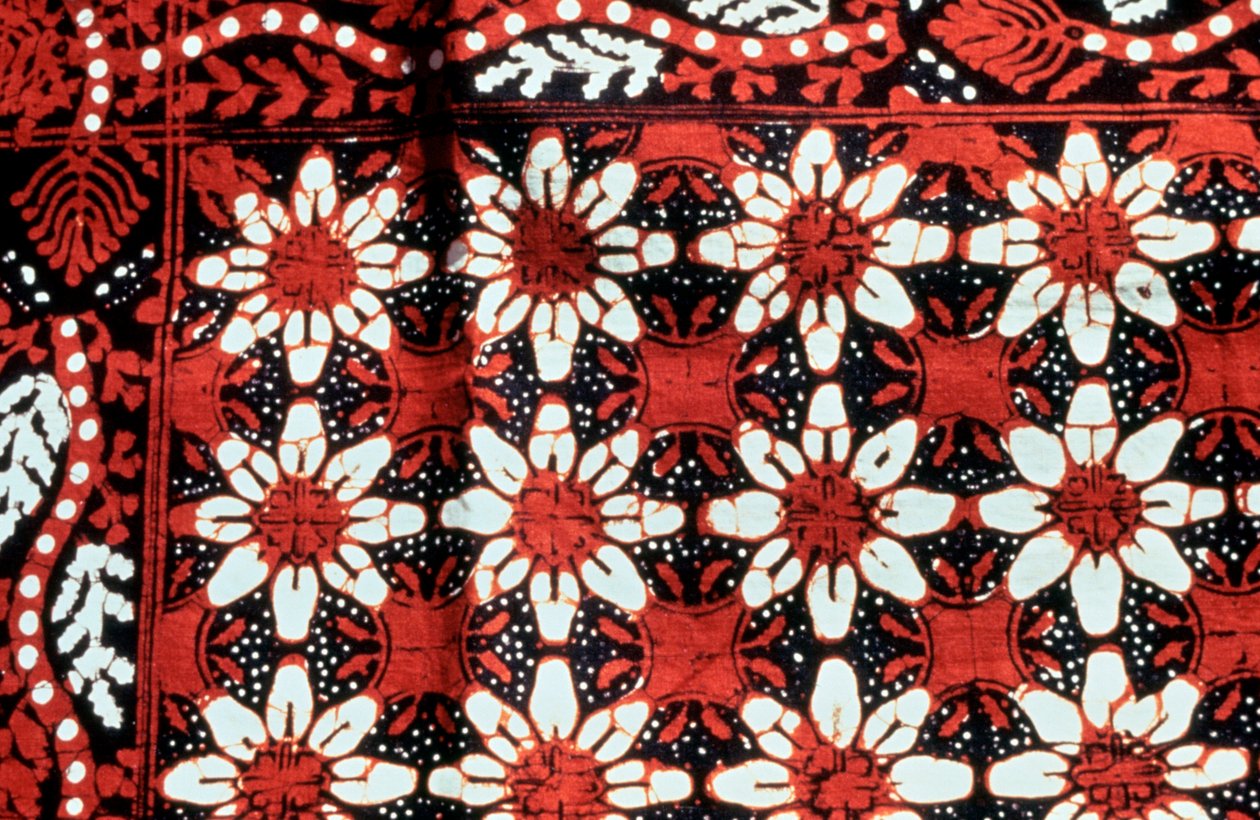Florales Design, Indonesien, 20. Jahrhundert von Unbekannt
