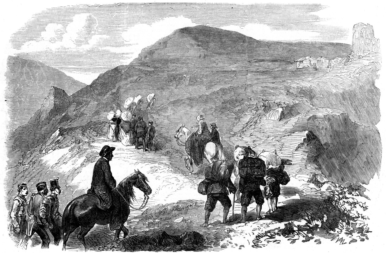 Florence Nightingale besucht die Hüttenkrankenhäuser in Balaklawa, 1855 von Unbekannt