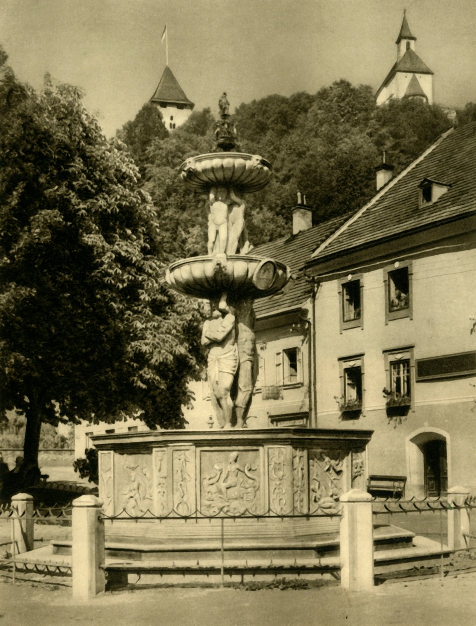 Brunnen, Friesach, Österreich, ca. 1935 von Unbekannt