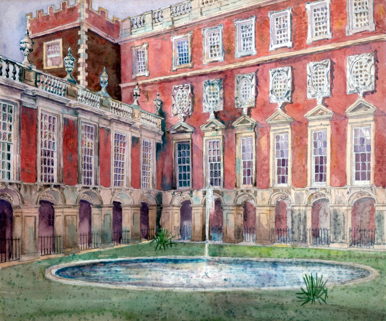 Brunnen im Hampton Court Palace von Unbekannt