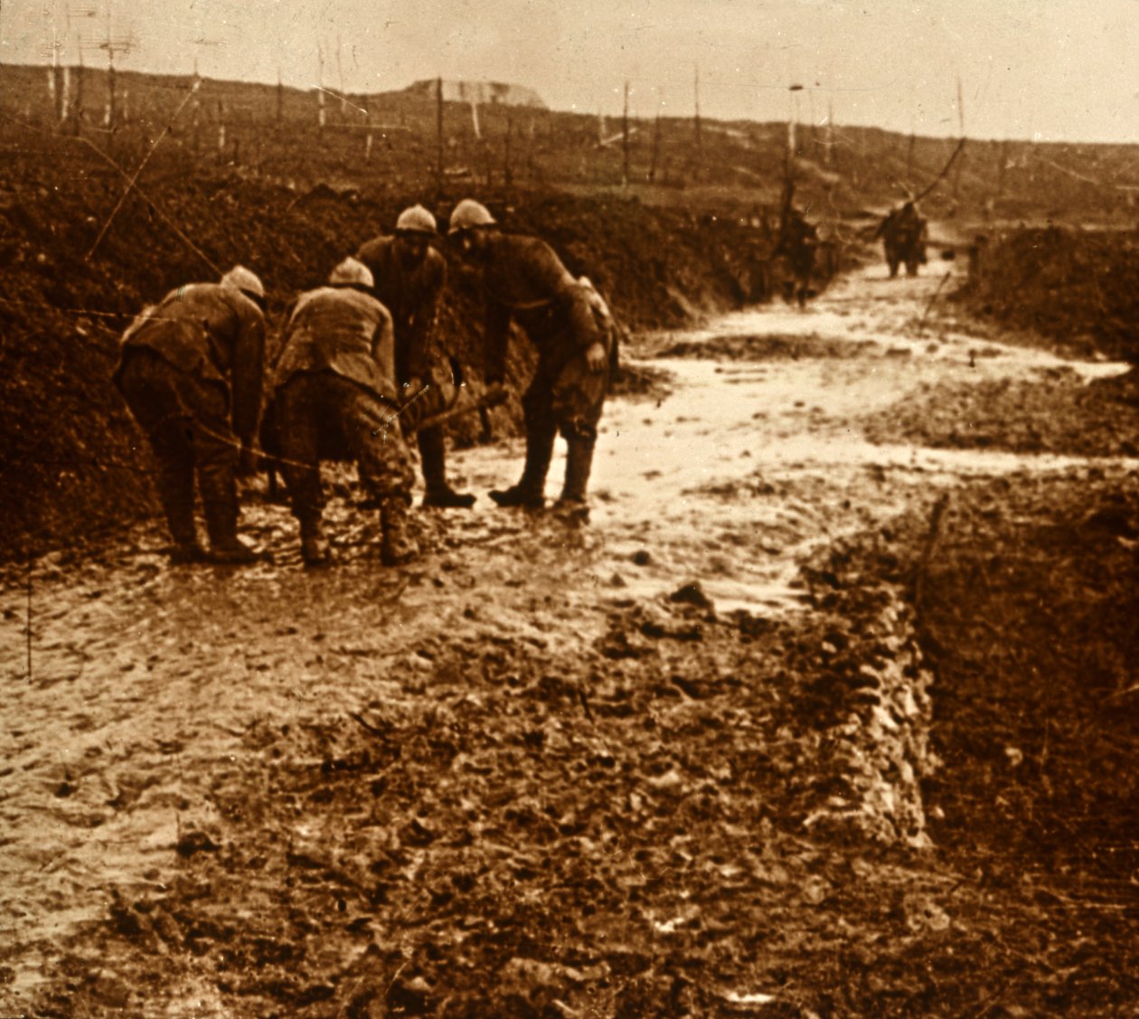Französische Soldaten, Froideterre, Frankreich, um 1914-1918 von Unbekannt