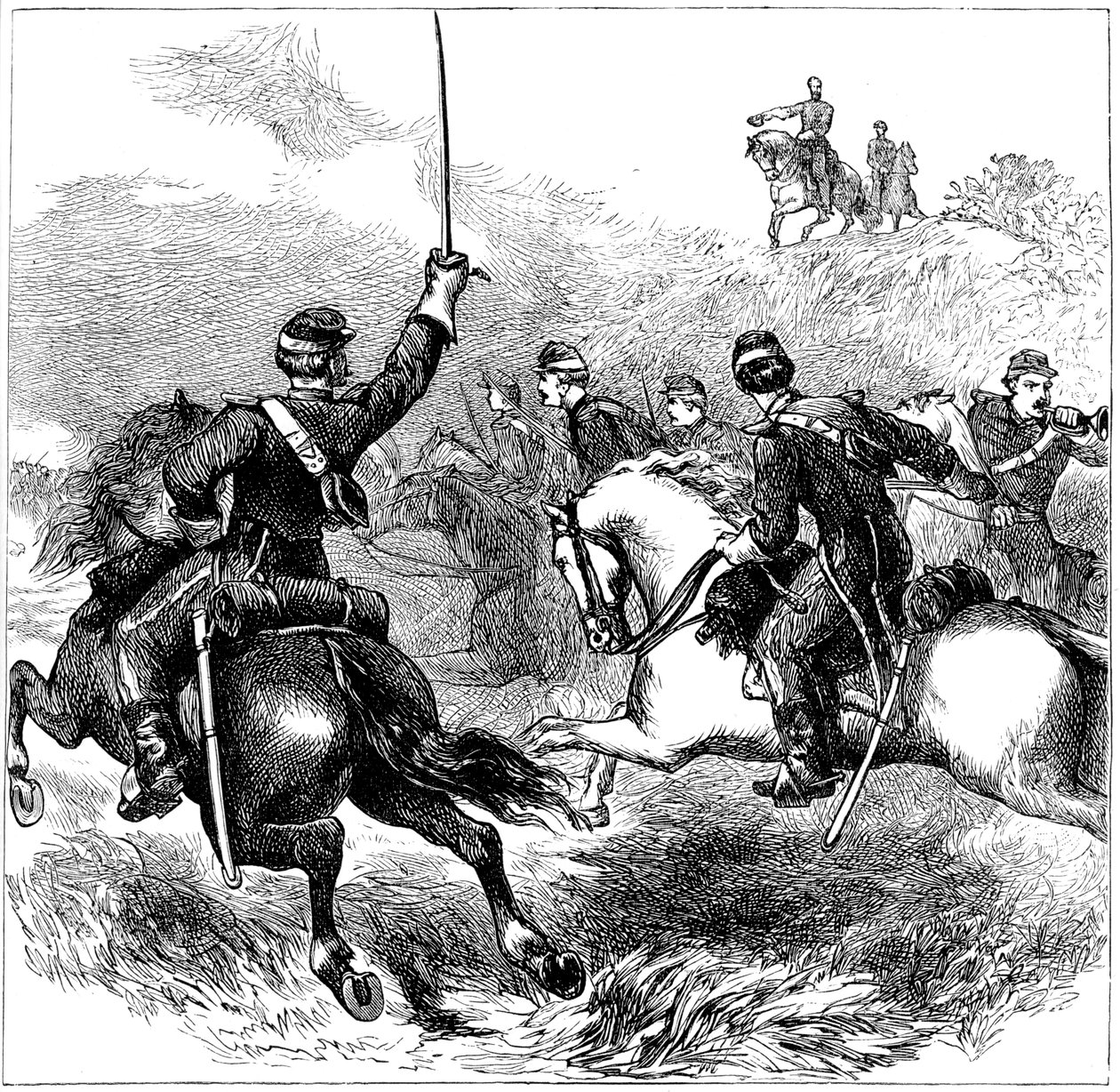 General Sheridan bei Cedar Creek, Virginia, Amerikanischer Bürgerkrieg, 1864 ca. 1880 von Unbekannt