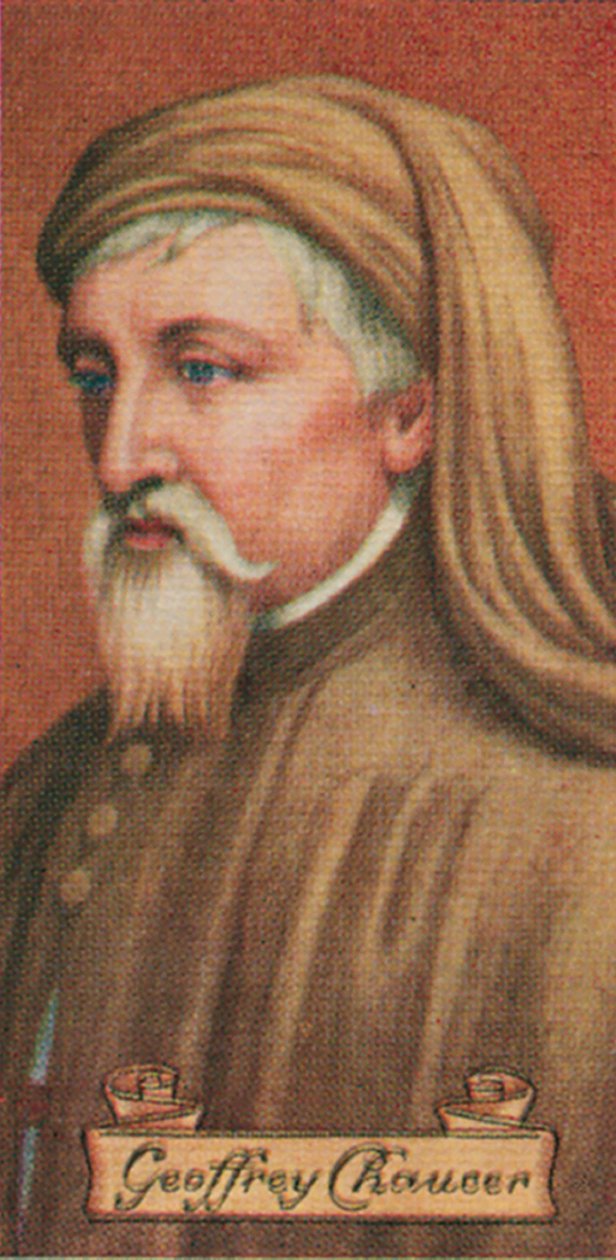 Geoffrey Chaucer, aus einer Serie von Zigarettenkarten, 1935 von Unbekannt