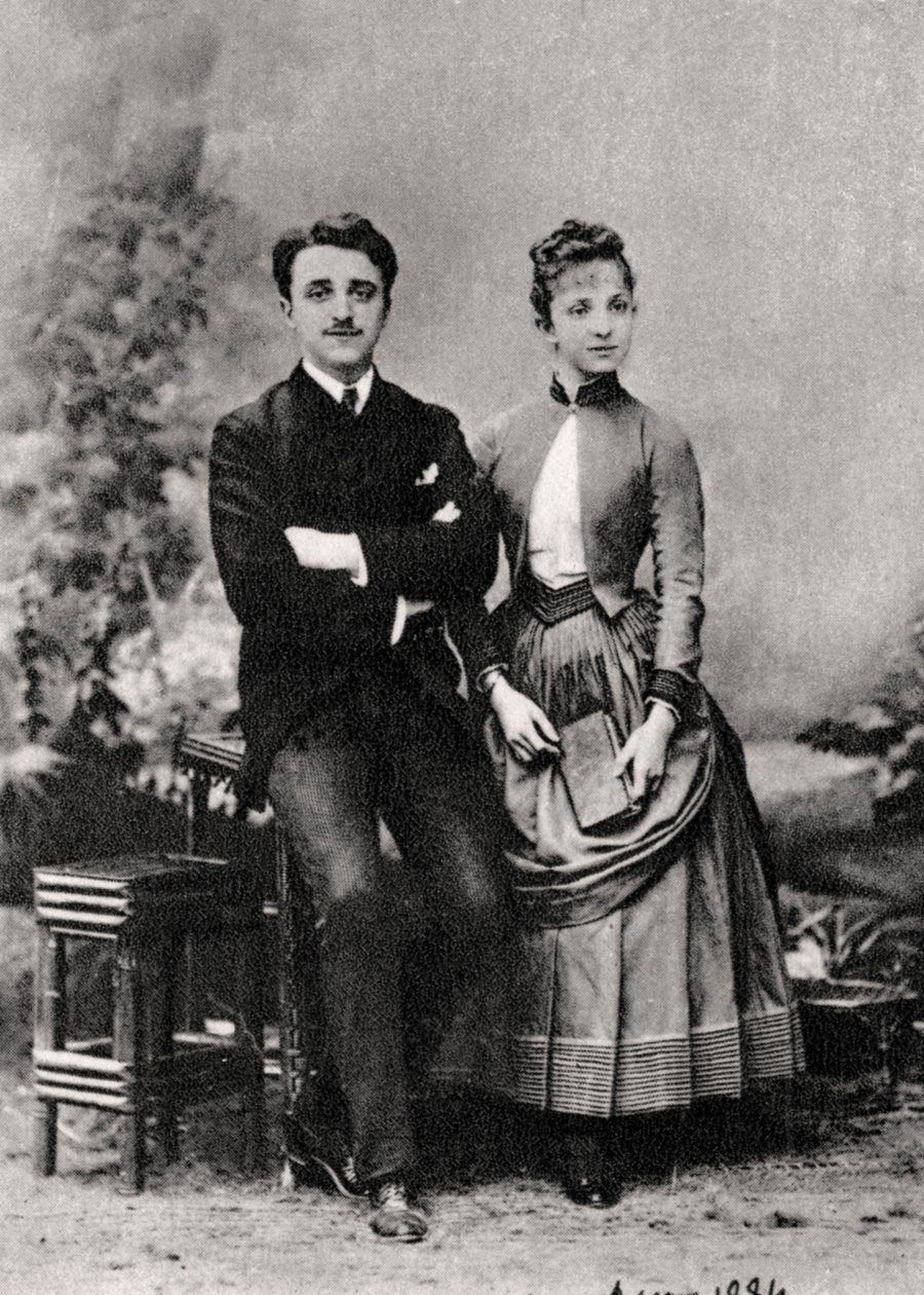 Georges und Jeanne Hugo, Enkel des französischen Schriftstellers Victor Hugo, 1884 von Unbekannt