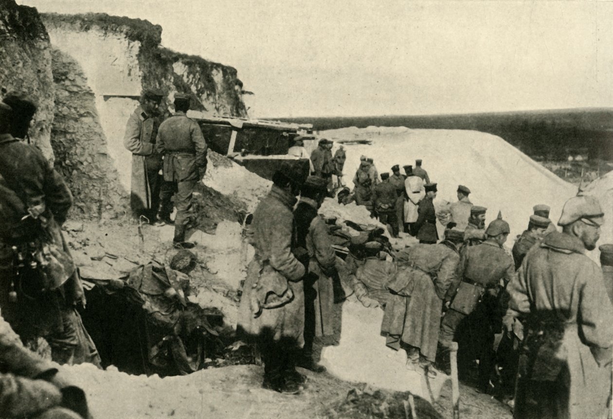 Deutsche Soldaten in Hulluch in Nordfrankreich, Erster Weltkrieg, ca. 1915, ca. 1920 von Unbekannt