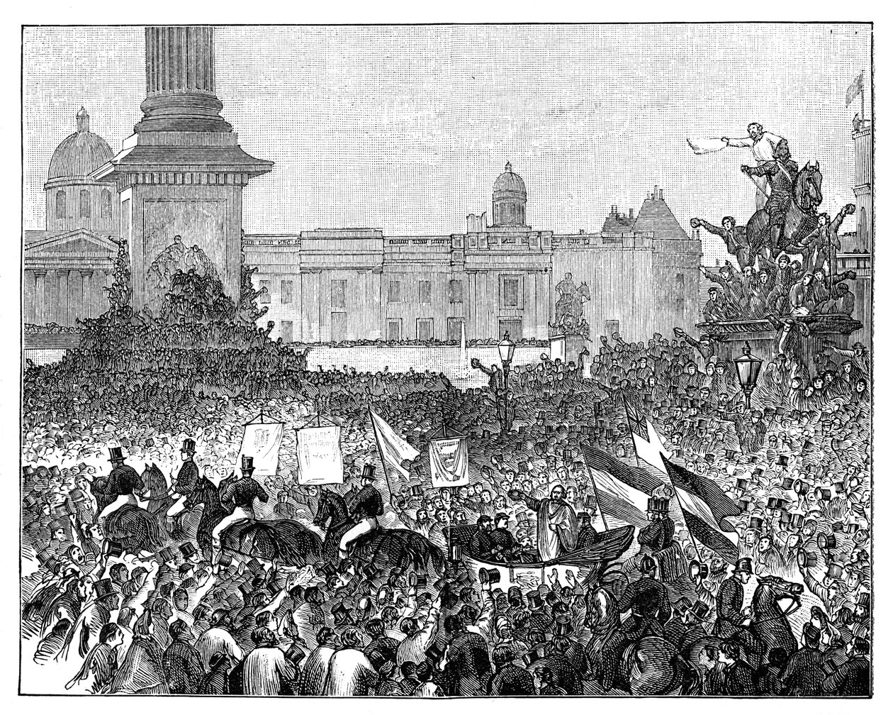 Giuseppe Garibaldis Empfang auf dem Trafalgar Square, London, 1864