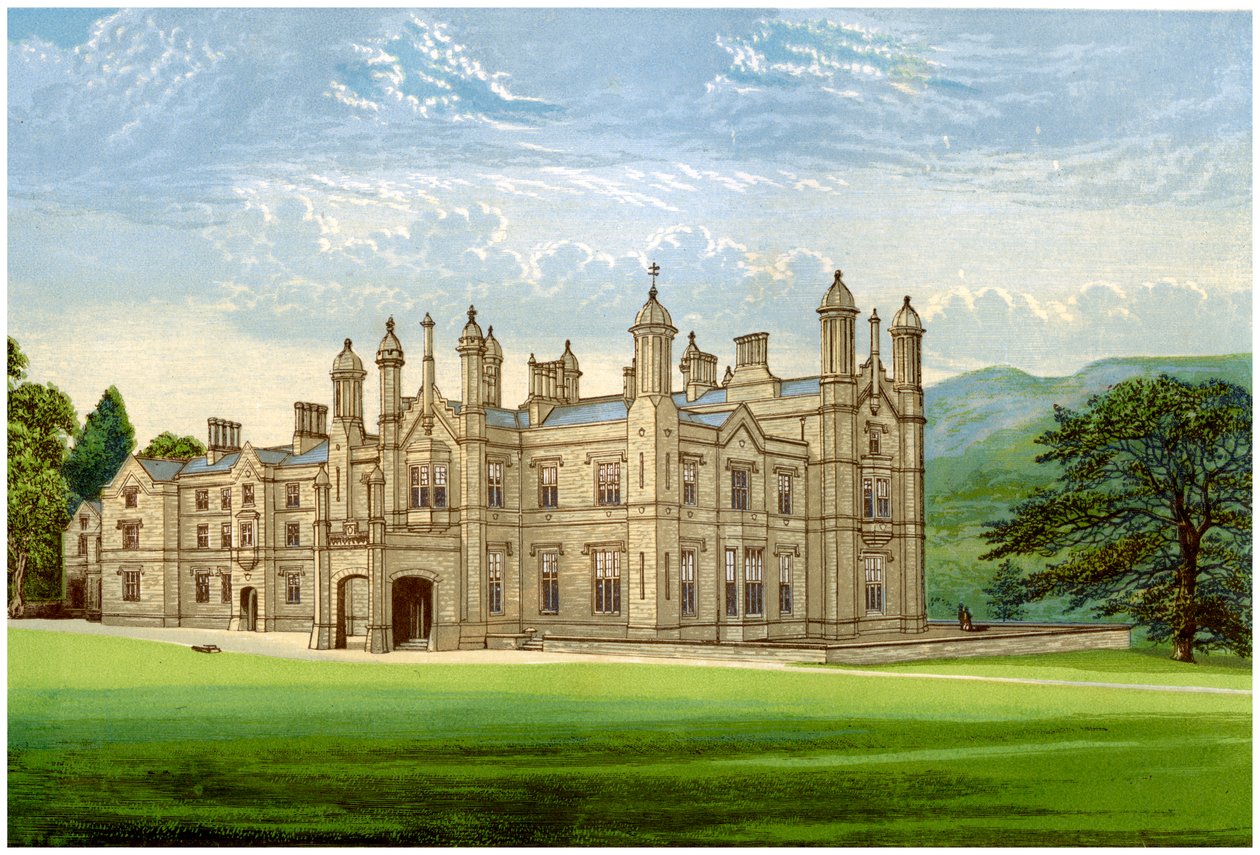 Glanusk Park, Brecknockshire, Wales, Heimat von Baronet Bailey, ca. 1880 von Unbekannt
