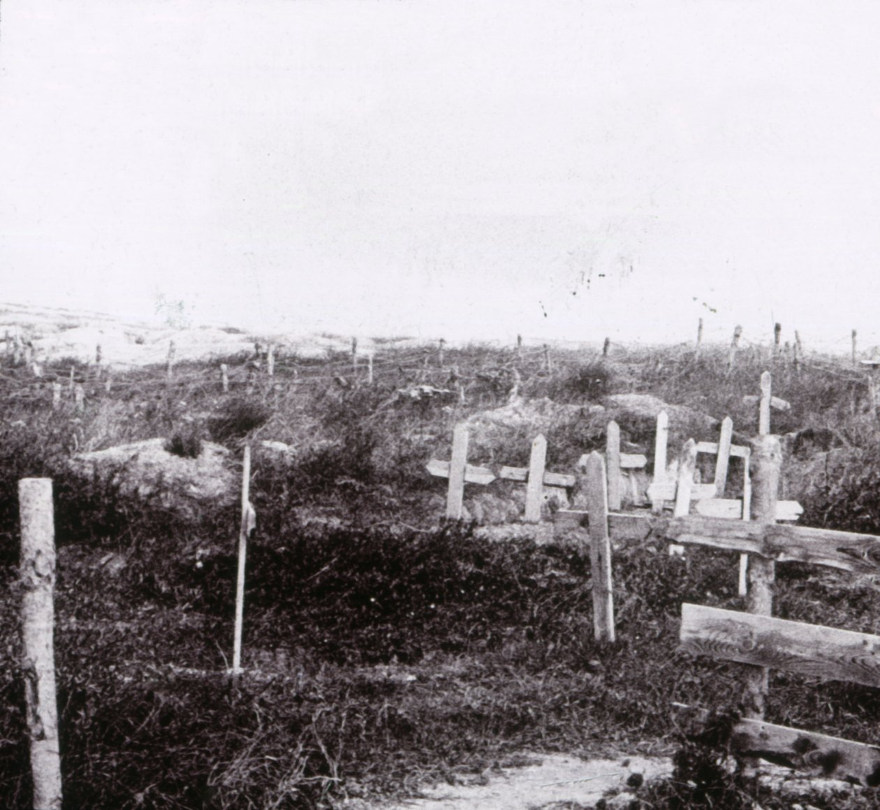 Gräber, Massiges, Nordfrankreich, um 1914-um 1918 von Unbekannt