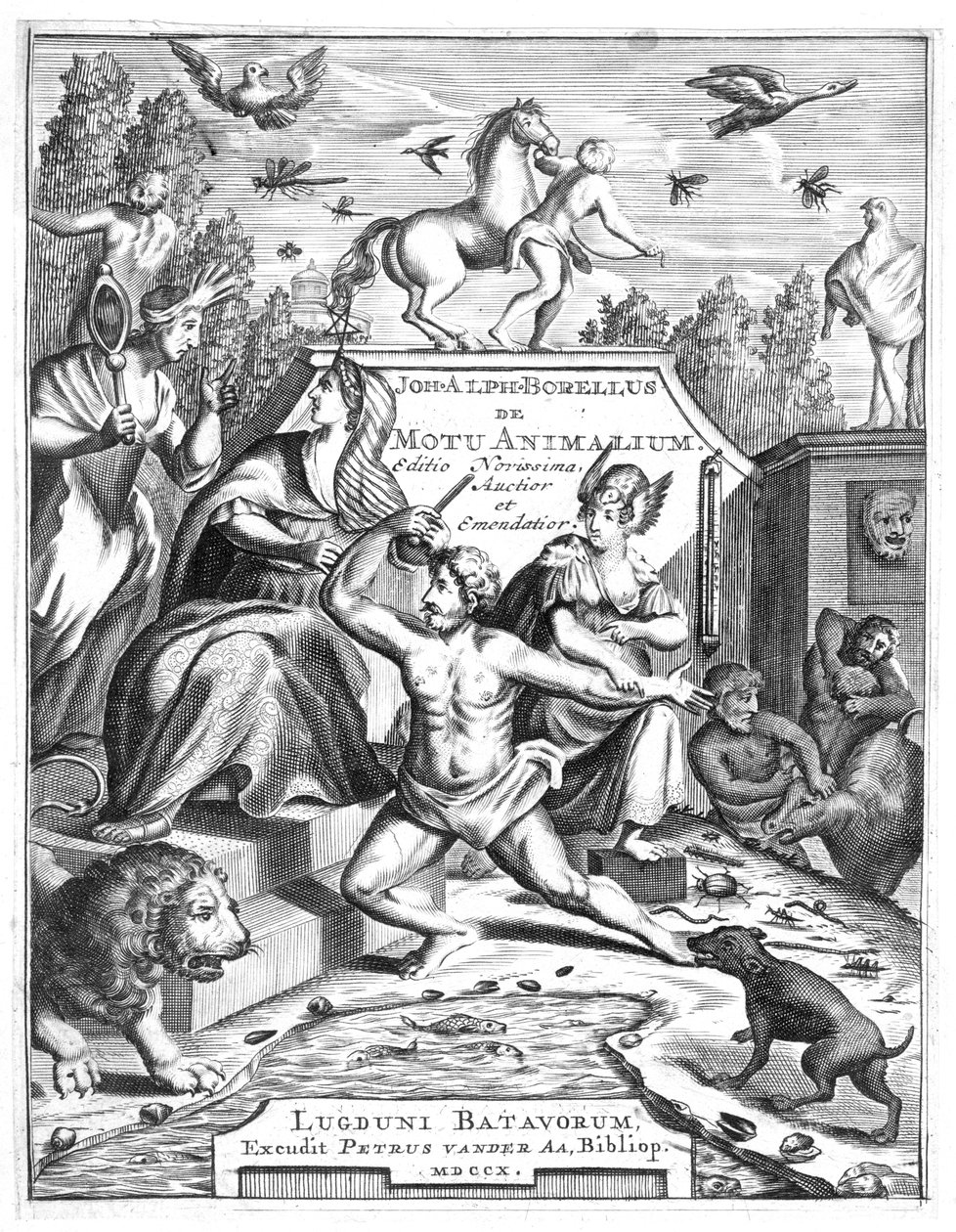 Halbtitel von De Motu Animalum von Giovanni Borelli, 1710 von Unbekannt