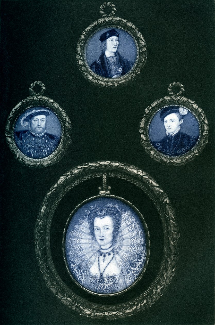 Heinrich VII., Heinrich VIII., Eduard VI., Elisabeth I., 16. Jahrhundert, 1896 von Unbekannt