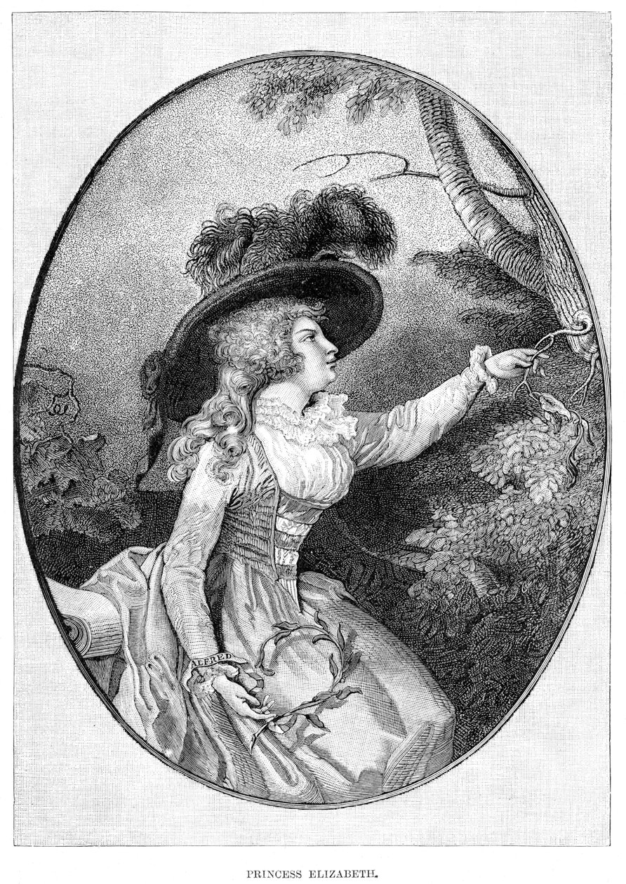 Ihre Königliche Hoheit Prinzessin Elisabeth, 3. Tochter von Georg III., 19. Jahrhundert von Unbekannt