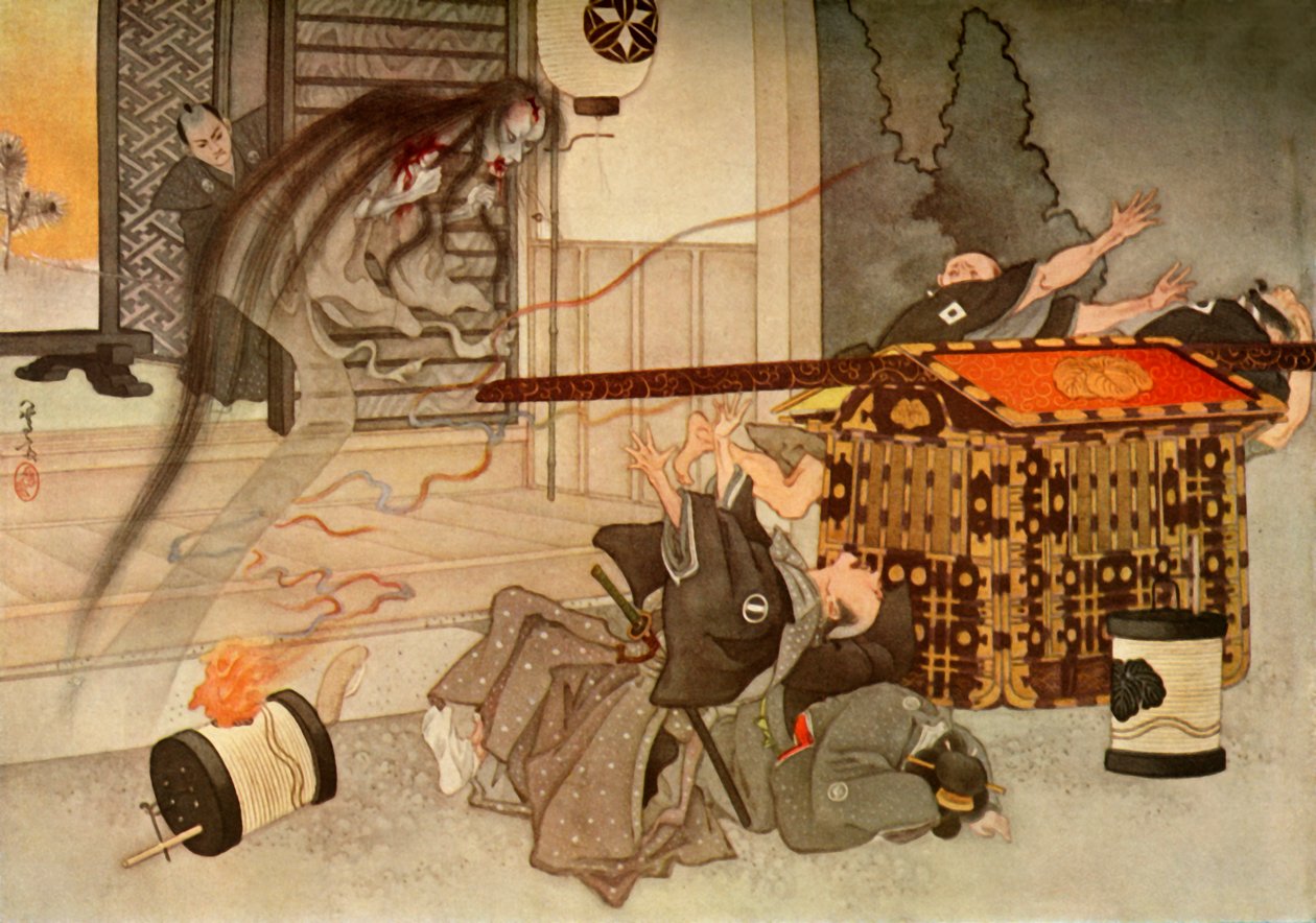 Ihr schreckliches Gesicht und blutbefleckte Gewänder..., 1919 von Unbekannt