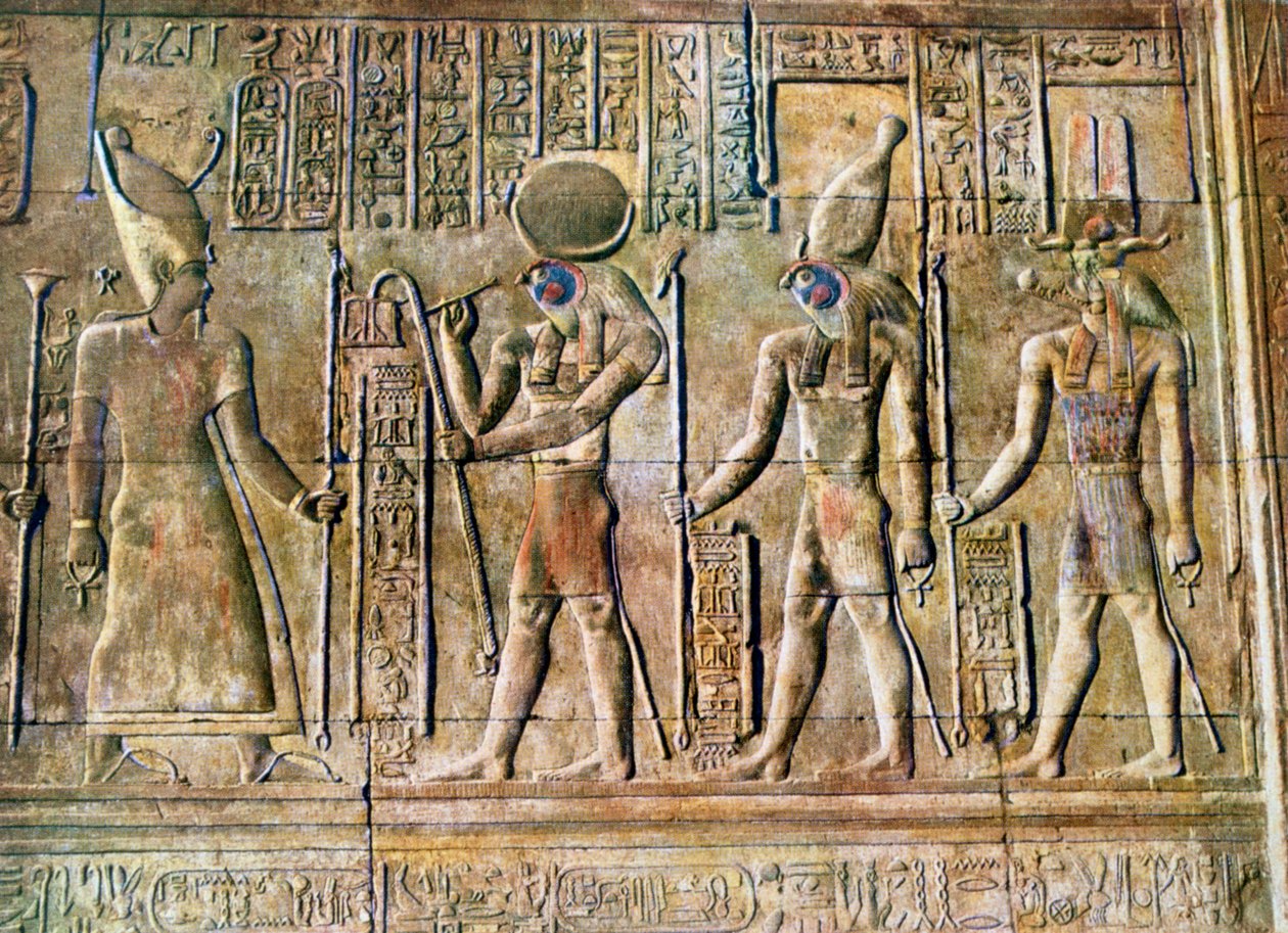 Hieroglyphisches Relief, Tempel von Kom Ombo, Ägypten von Unbekannt