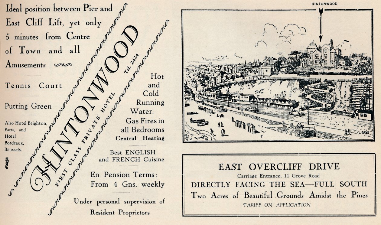 Hintonwood - Erstklassiges Privathotel, 1929 von Unbekannt