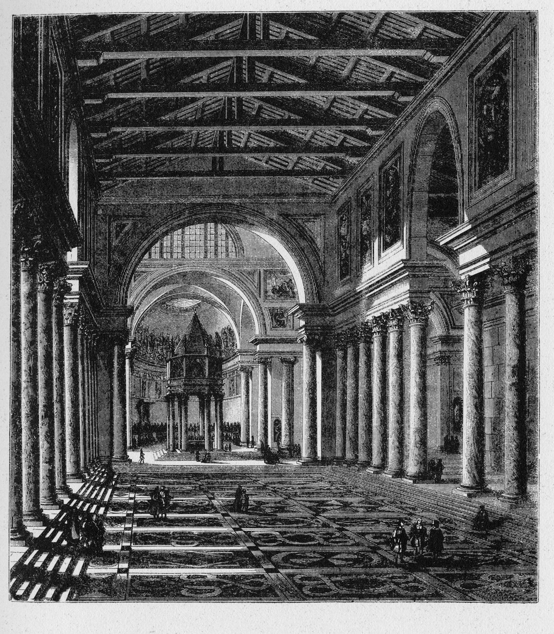 Geschichte des antiken Rom. Der Petersdom ist eine spätgotische Kirche in der Vatikanstadt. von Unbekannt