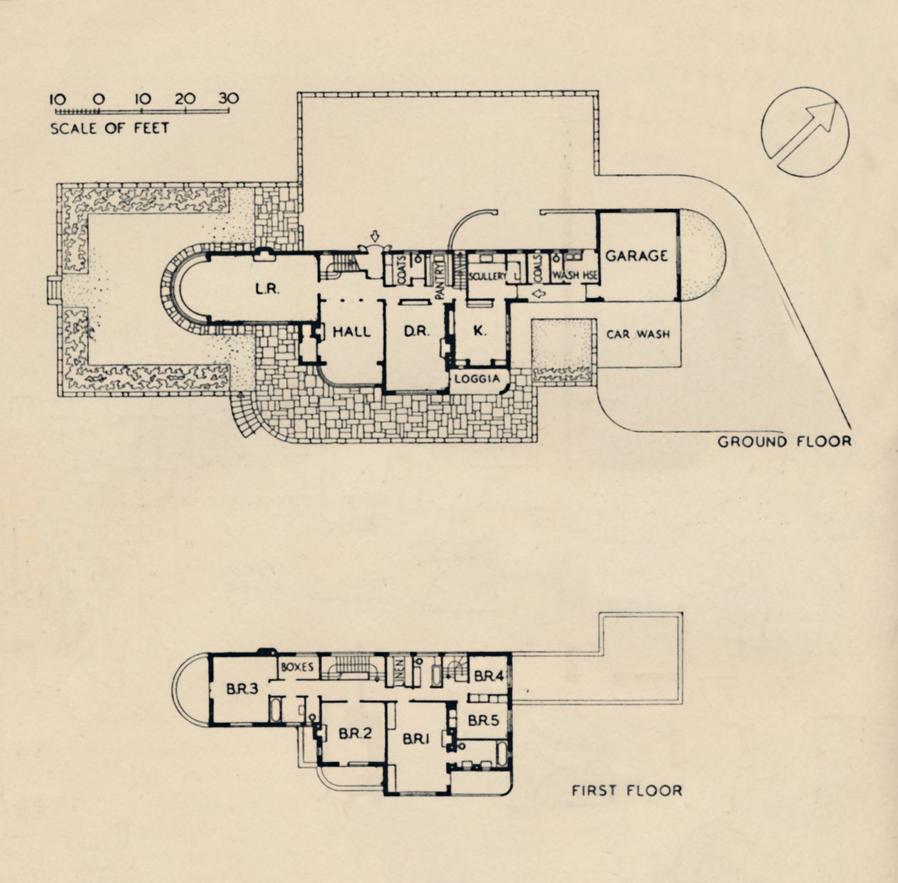Haus in Burn Bridge von dem verstorbenen John Procter, F.R.I.B.A., 1942 von Unbekannt