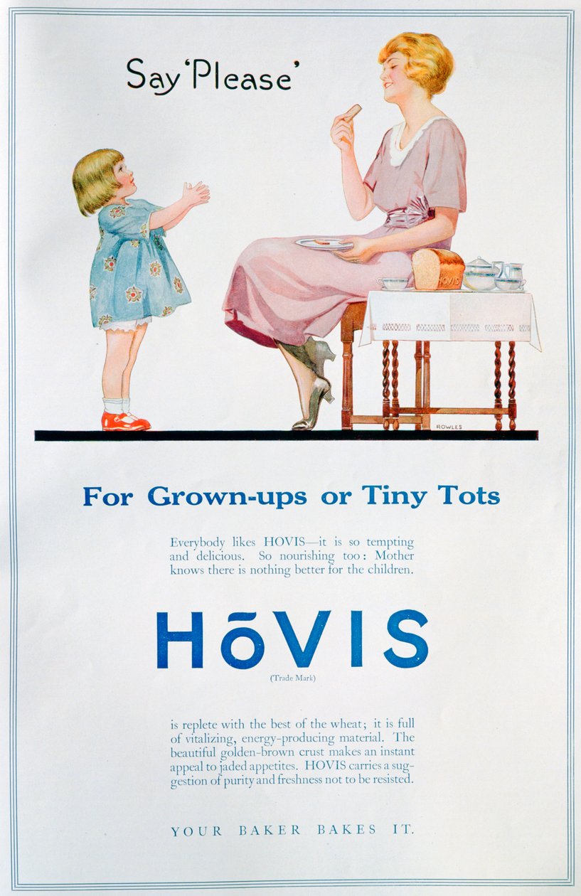 Hovis Brotwerbung, 1921 von Unbekannt