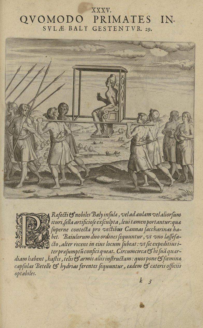 Illustration aus dem Buch India Orientalis von unbekanntem Autor und veröffentlicht von Excudebat Matthaeus Beckerus von Unbekannt