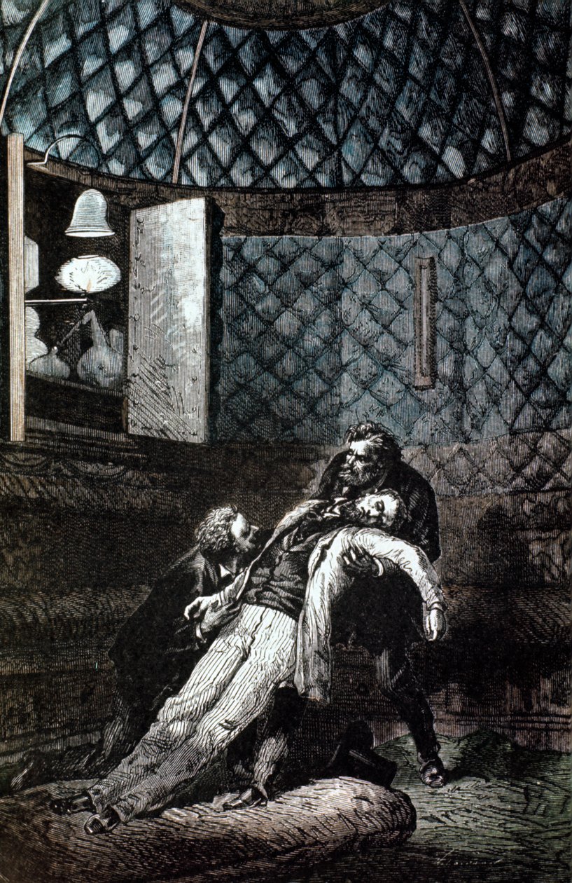 Illustration aus De la Terre à la Lune von Jules Verne, 1865 von Unbekannt
