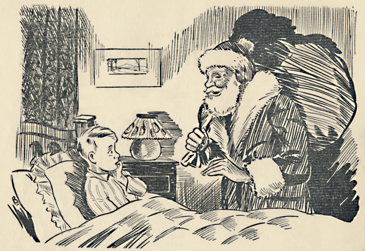 Illustration aus Die Mystifikation des Weihnachtsmanns, 1936 von Unbekannt